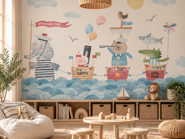 Canopy Companions — Luxury Floral Wallpaper Dubai