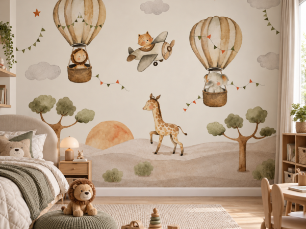 Cloud Adventure — Luxury Kids Wallpaper Dubai