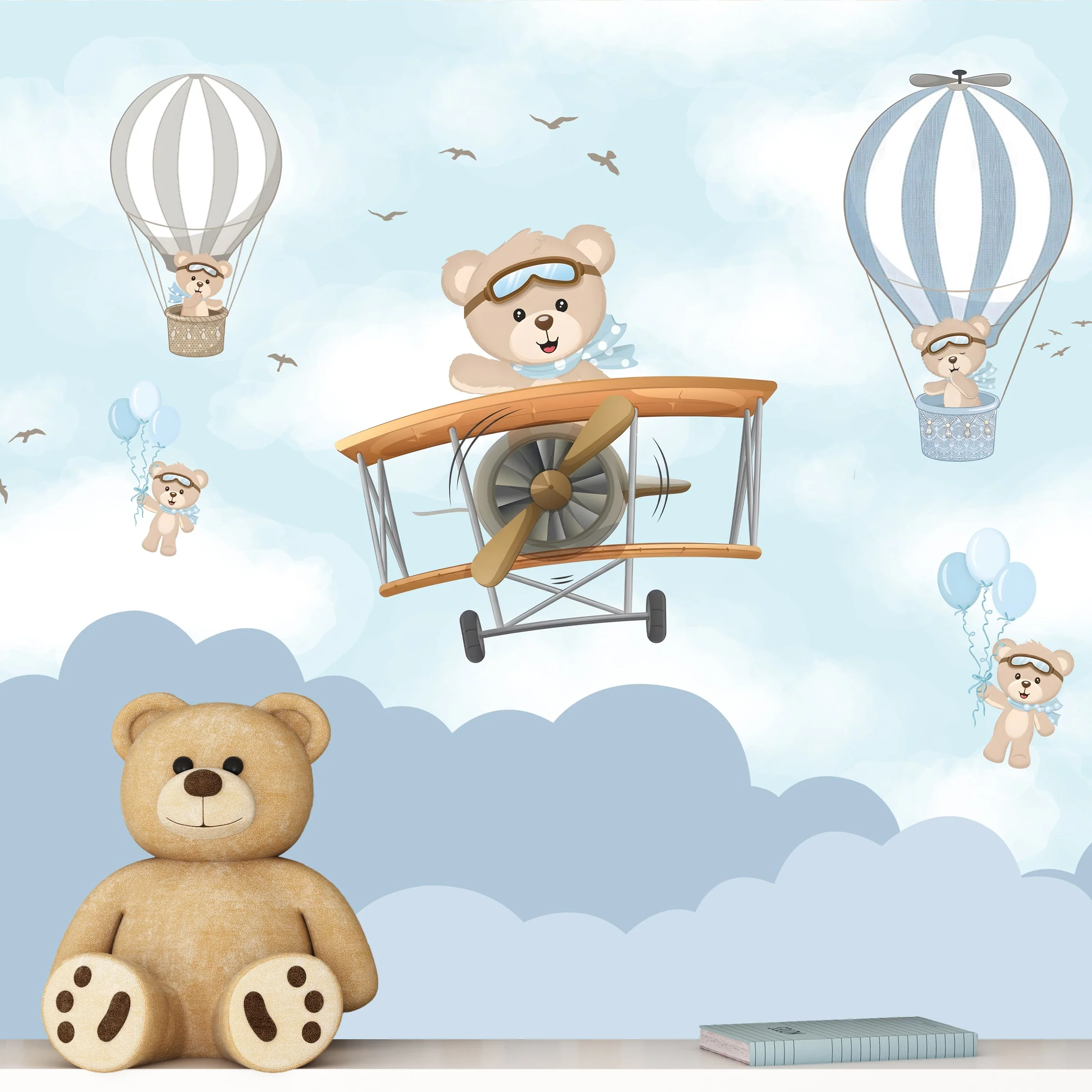 Cloud Aviators — Luxury Kids Wallpaper Dubai - Image 2