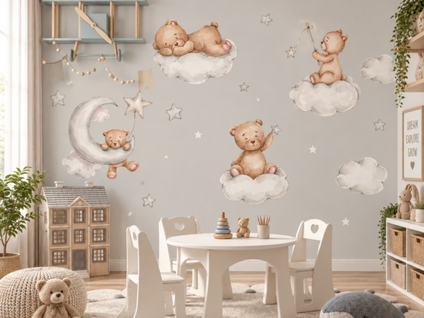 Cloud Cubs — Luxury Kids Wallpaper Dubai