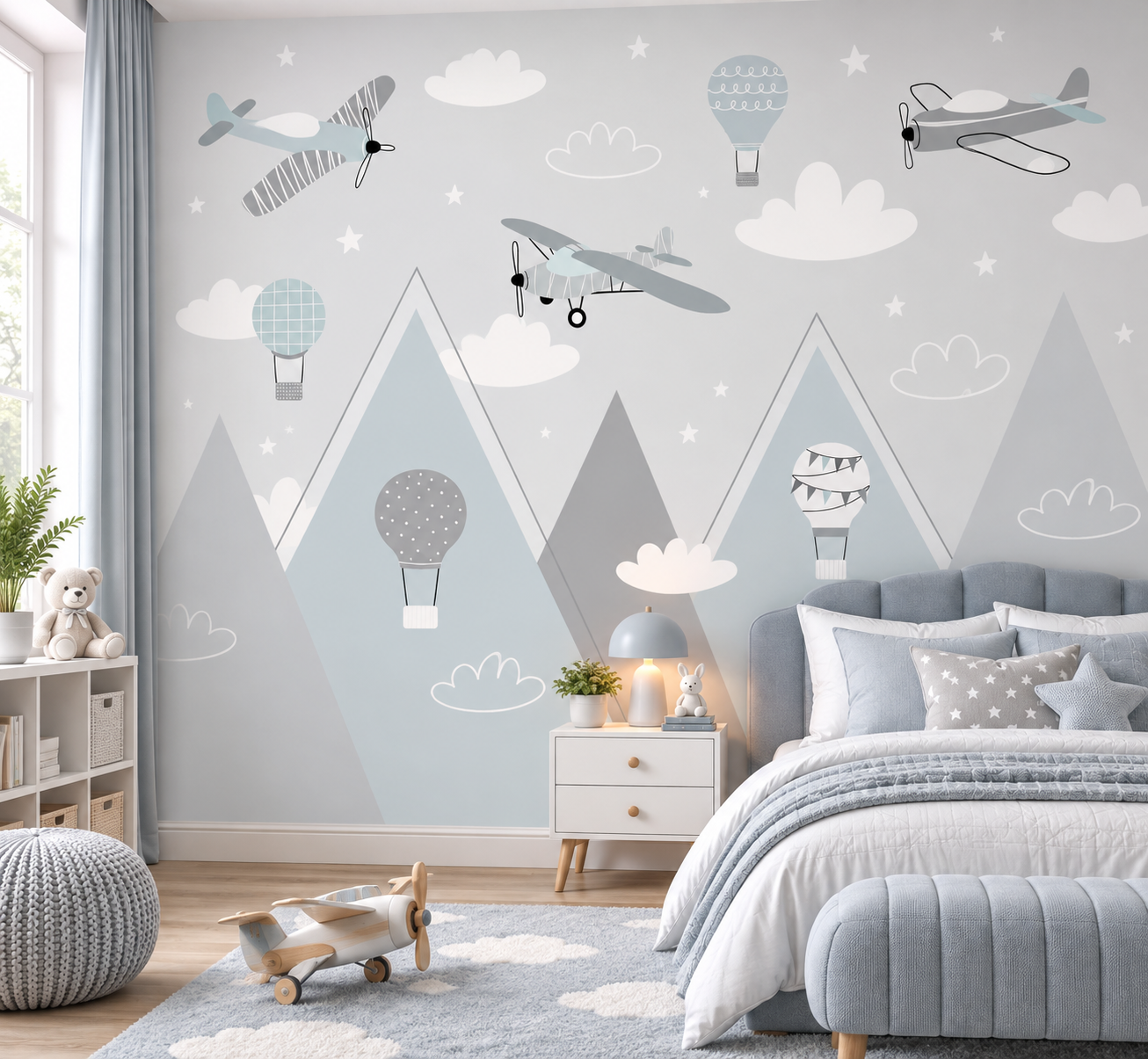 Cloud Voyage — Luxury Kids Wallpaper Dubai