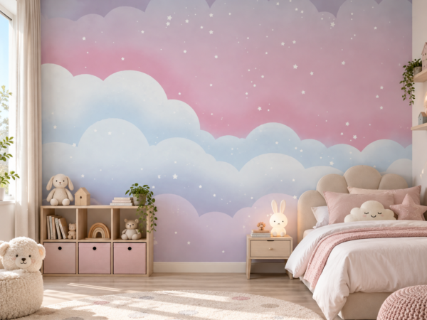 Cloud Wishes — Luxury Kids Wallpaper Dubai