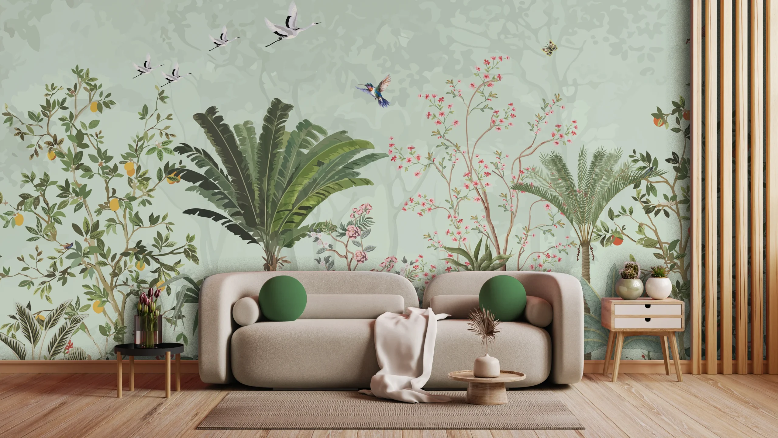 Coastal Calm — Luxury Floral Wallpaper Dubai - Image 3