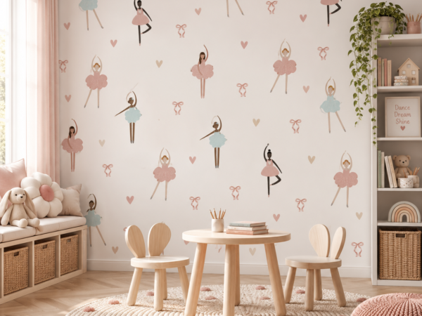 Dancing Bows — Luxury Kids Wallpaper Dubai