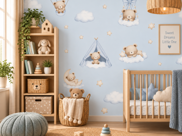Dreamy Bears — Luxury Kids Wallpaper Dubai