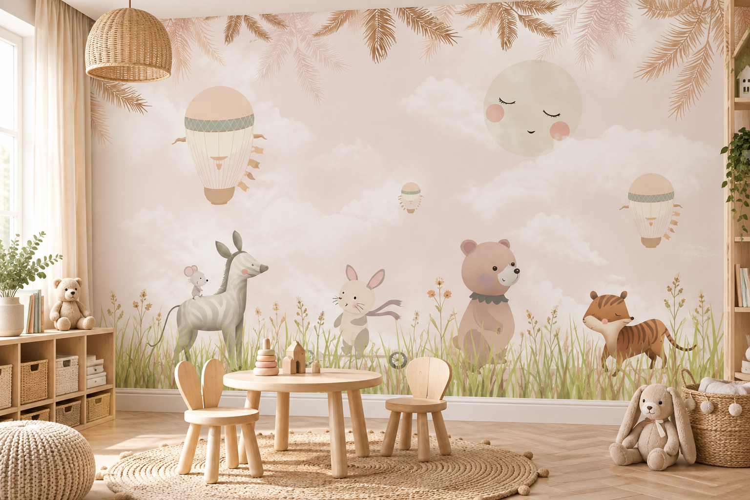 Dreamy Companions — Luxury Kids Wallpaper Dubai