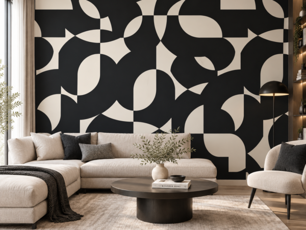Ebony Mosaic — Modern Wallpaper Dubai
