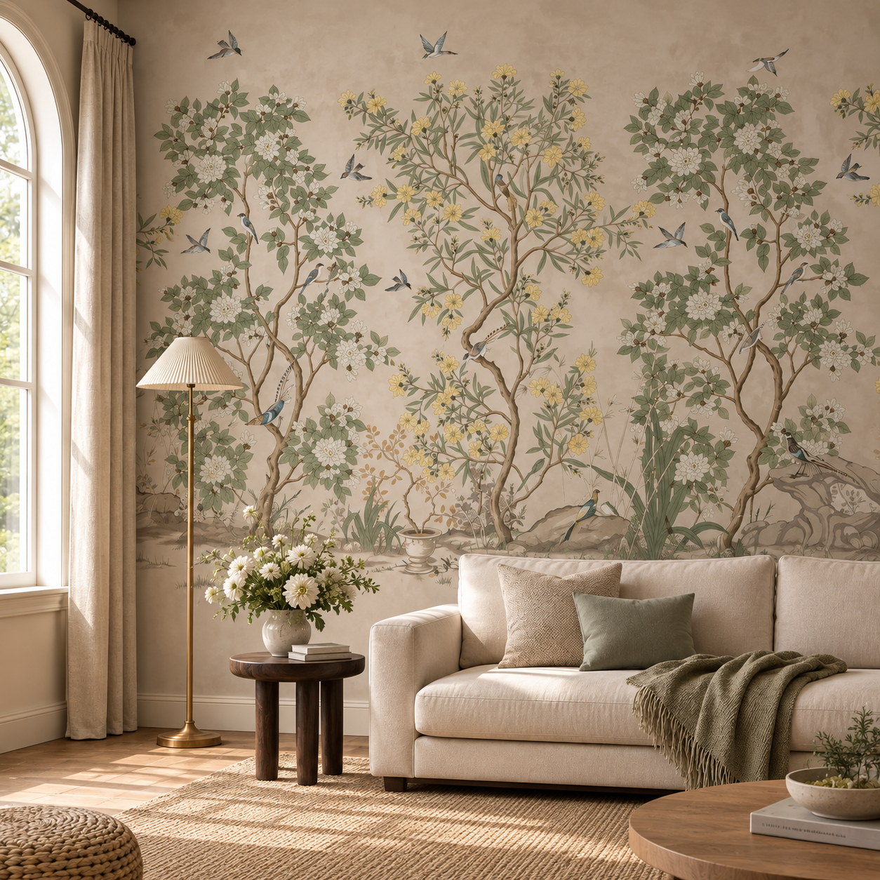 Garden Reverie — Luxury Floral Wallpaper Dubai