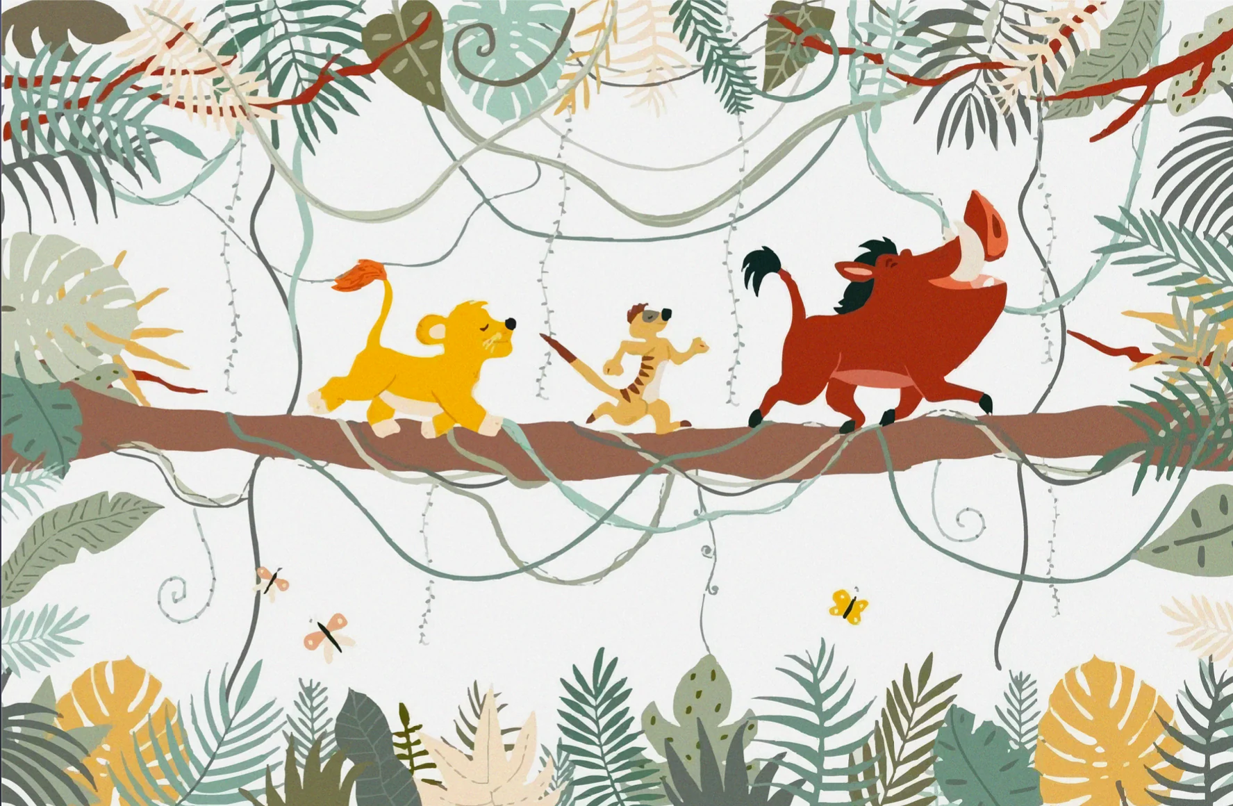 Jungle Trio — Luxury Kids Wallpaper Dubai