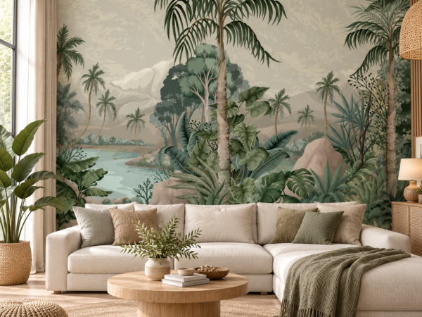Jungle Vista — Luxury Floral Wallpaper Dubai