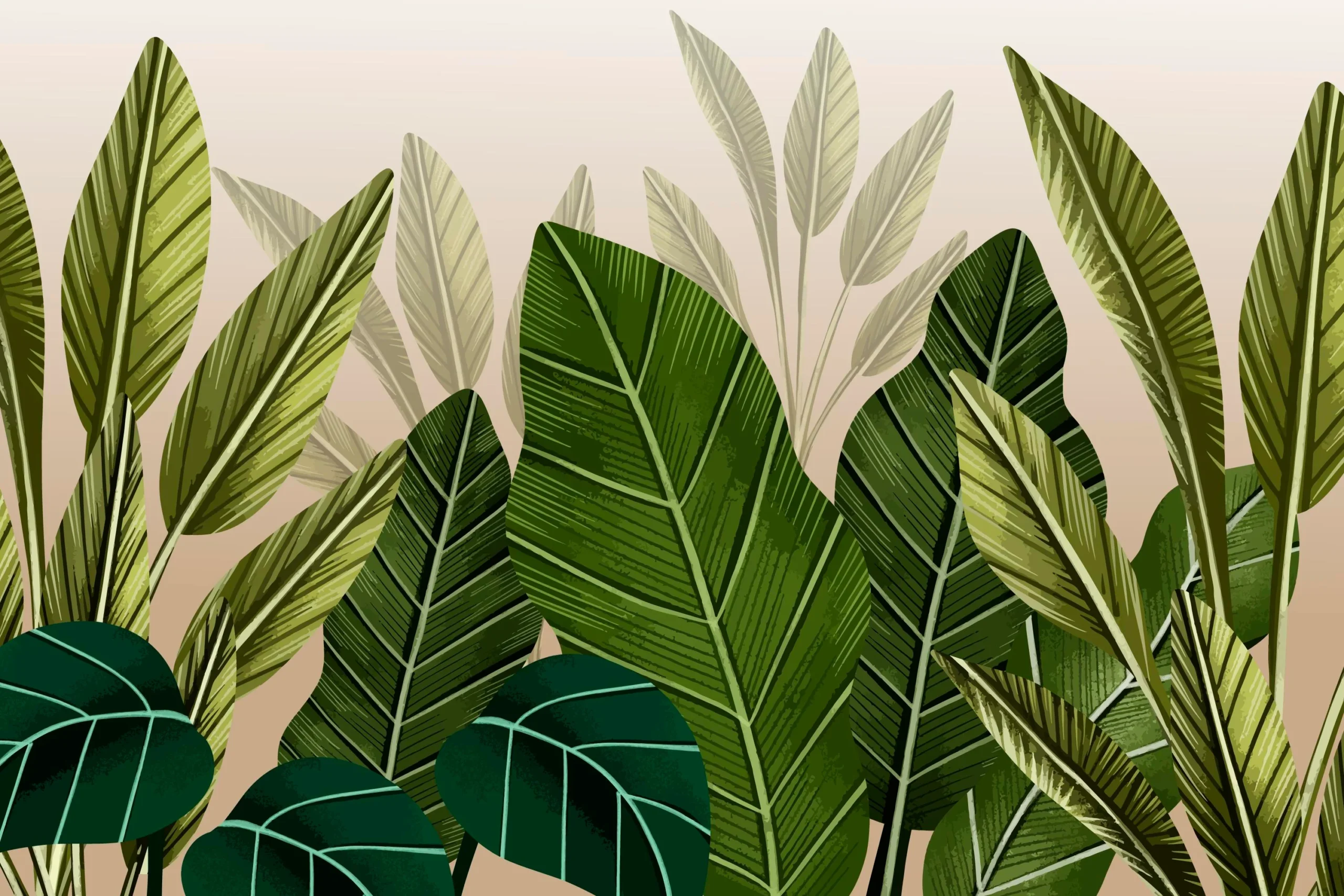 Leaf Cascade — Luxury Floral Wallpaper Dubai - Image 2