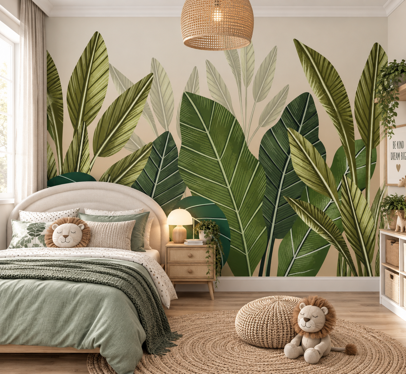 Leaf Cascade — Luxury Floral Wallpaper Dubai