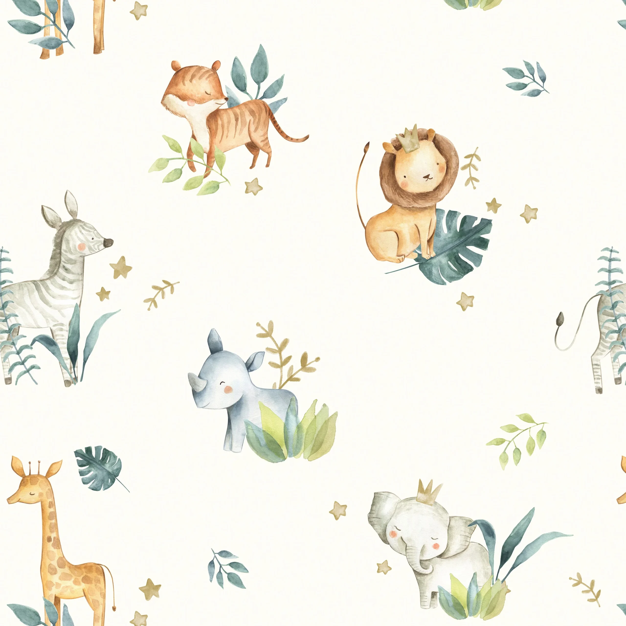 Leafy Parade — Luxury Kids Wallpaper Dubai - Image 2