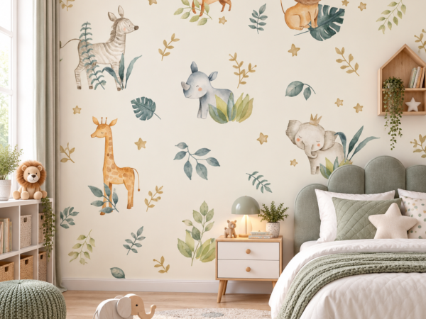 Leafy Parade — Luxury Kids Wallpaper Dubai