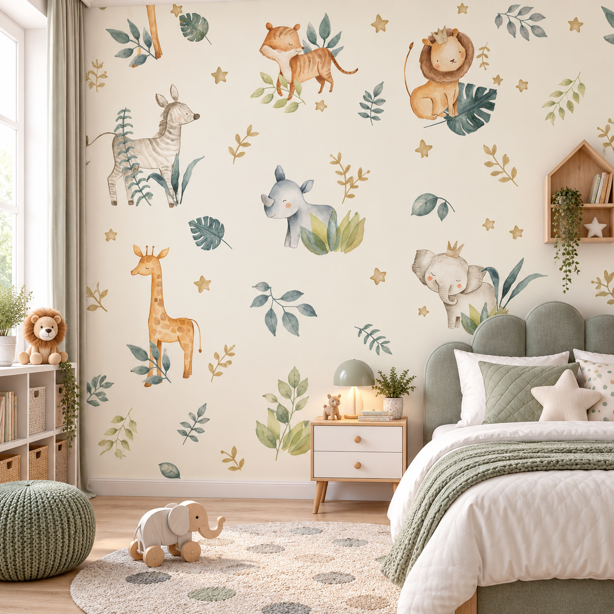 Leafy Parade — Luxury Kids Wallpaper Dubai