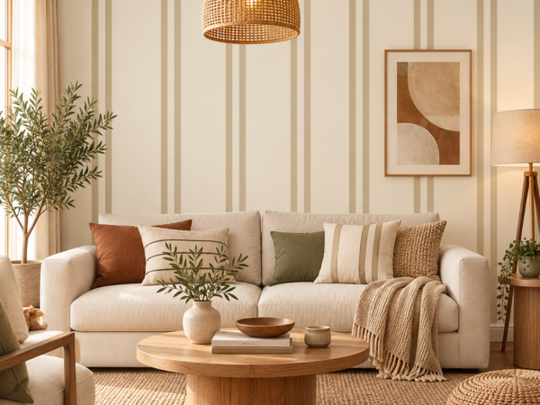 Linen Columns — Modern Wallpaper Dubai
