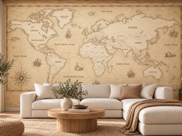Mariner Atlas — Map & Mural Wallpaper Dubai