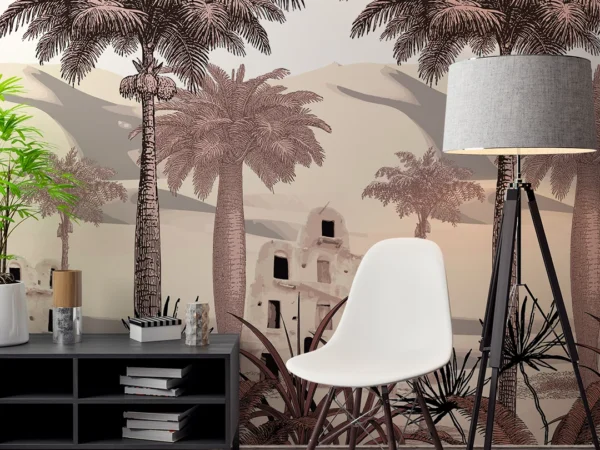 Oasis Relics — Luxury Floral Wallpaper Dubai