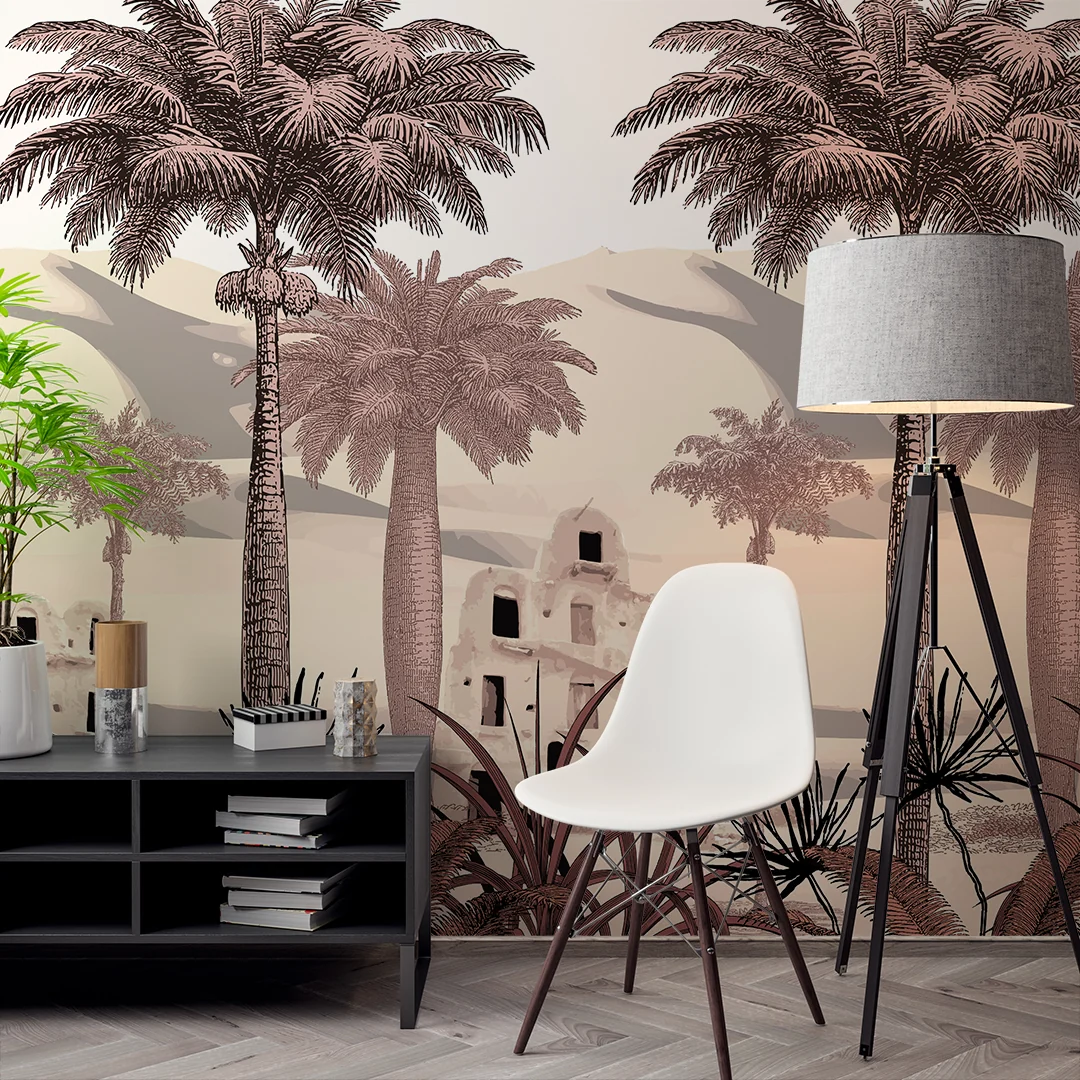 Oasis Relics — Luxury Floral Wallpaper Dubai