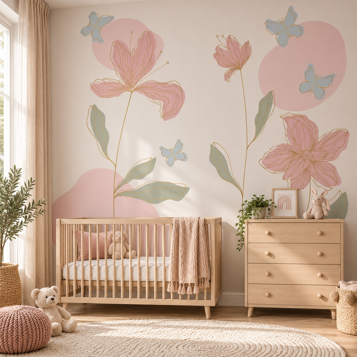 Opaline Sprig — Luxury Kids Wallpaper Dubai
