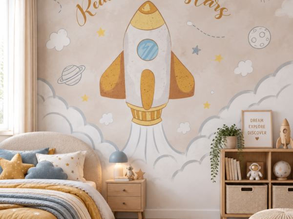 Cosmic Voyage — Luxury Kids Wallpaper Dubai