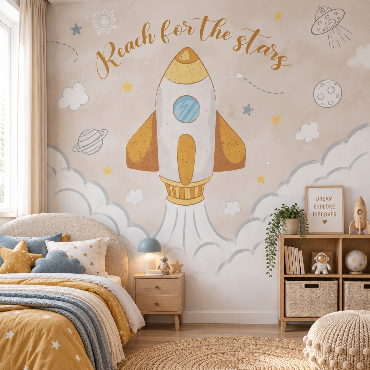 Cosmic Voyage — Luxury Kids Wallpaper Dubai