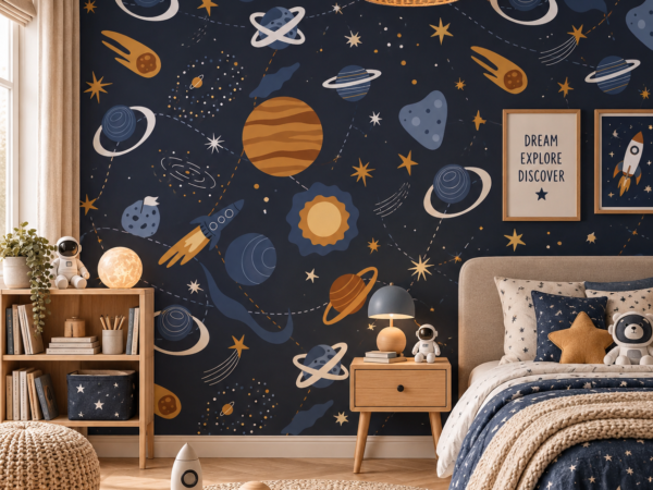 Orbit Trails — Luxury Kids Wallpaper Dubai