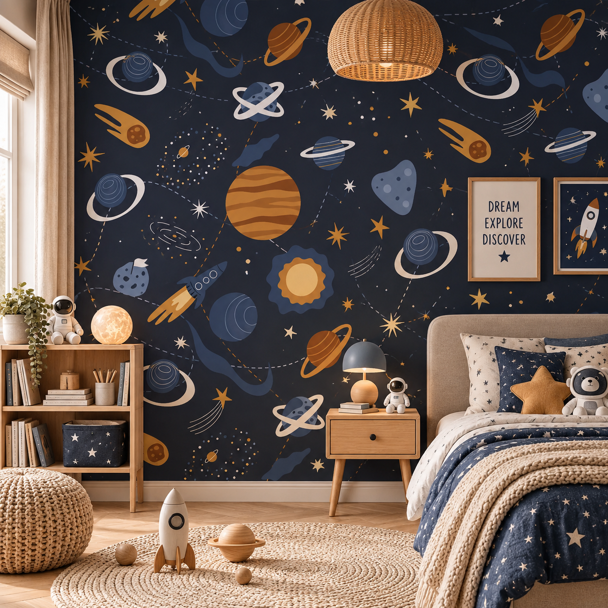 Orbit Trails — Luxury Kids Wallpaper Dubai
