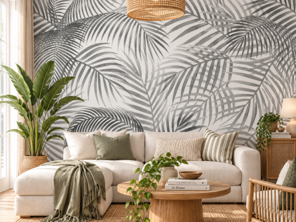 Palm Layers — Luxury Floral Wallpaper Dubai