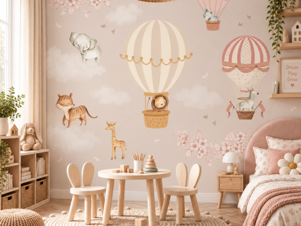 Pastel Voyage — Luxury Kids Wallpaper Dubai