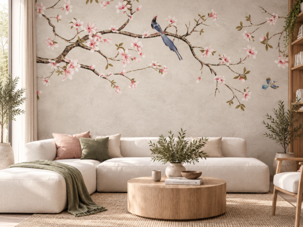Petal Flight — Luxury Floral Wallpaper Dubai