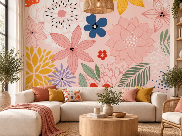 Petaline Branches — Luxury Floral Wallpaper Dubai