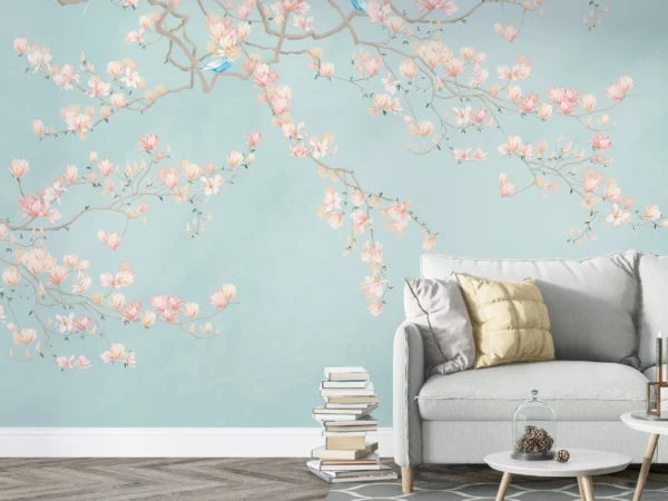 Petaline Sky — Luxury Floral Wallpaper Dubai