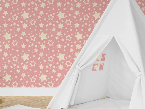 Pink Starlight — Luxury Kids Wallpaper Dubai