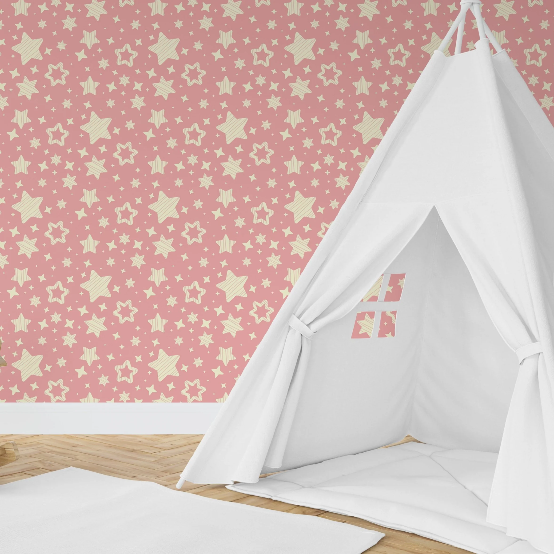 Pink Starlight — Luxury Kids Wallpaper Dubai