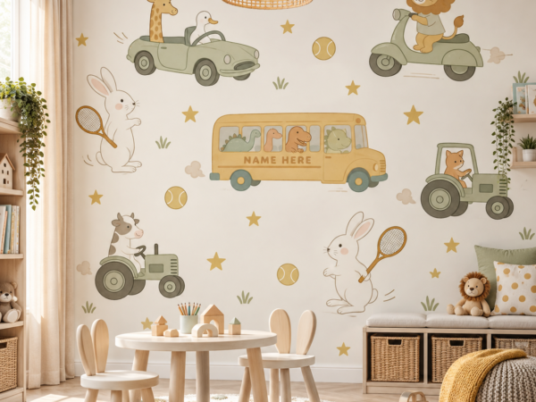 Playful Commute — Luxury Kids Wallpaper Dubai