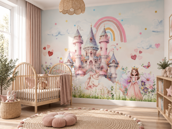 Princess Skies — Luxury Kids Wallpaper Dubai