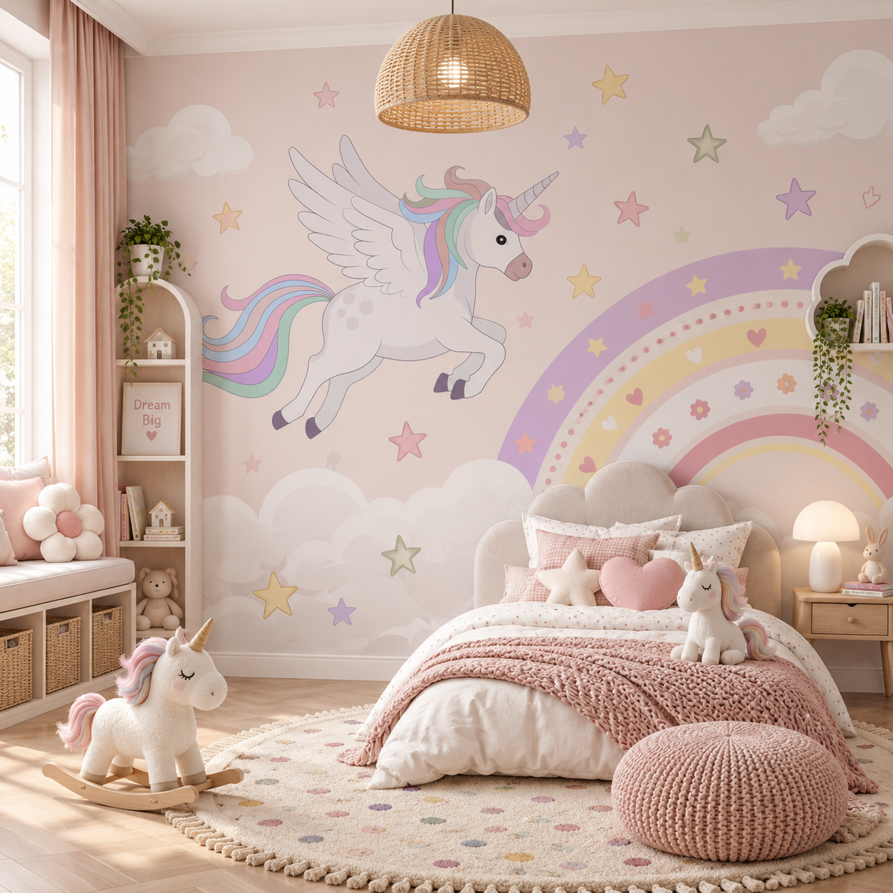 Rainbow Pegasus — Luxury Kids Wallpaper Dubai