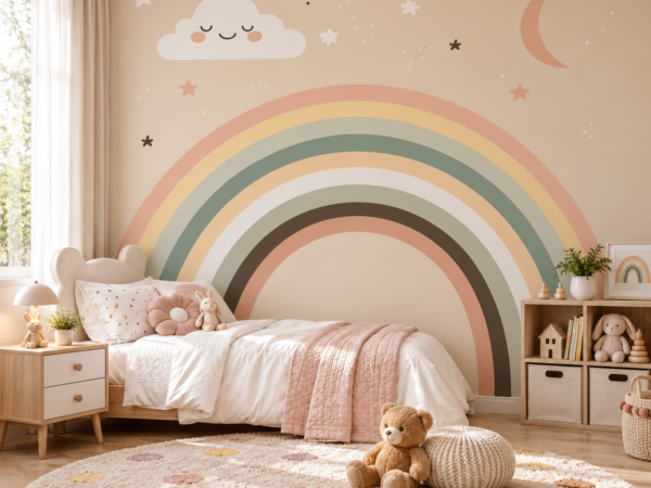 Rainbow Slumber — Luxury Kids Wallpaper Dubai