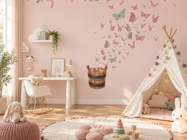 Rosy Garland — Luxury Kids Wallpaper Dubai