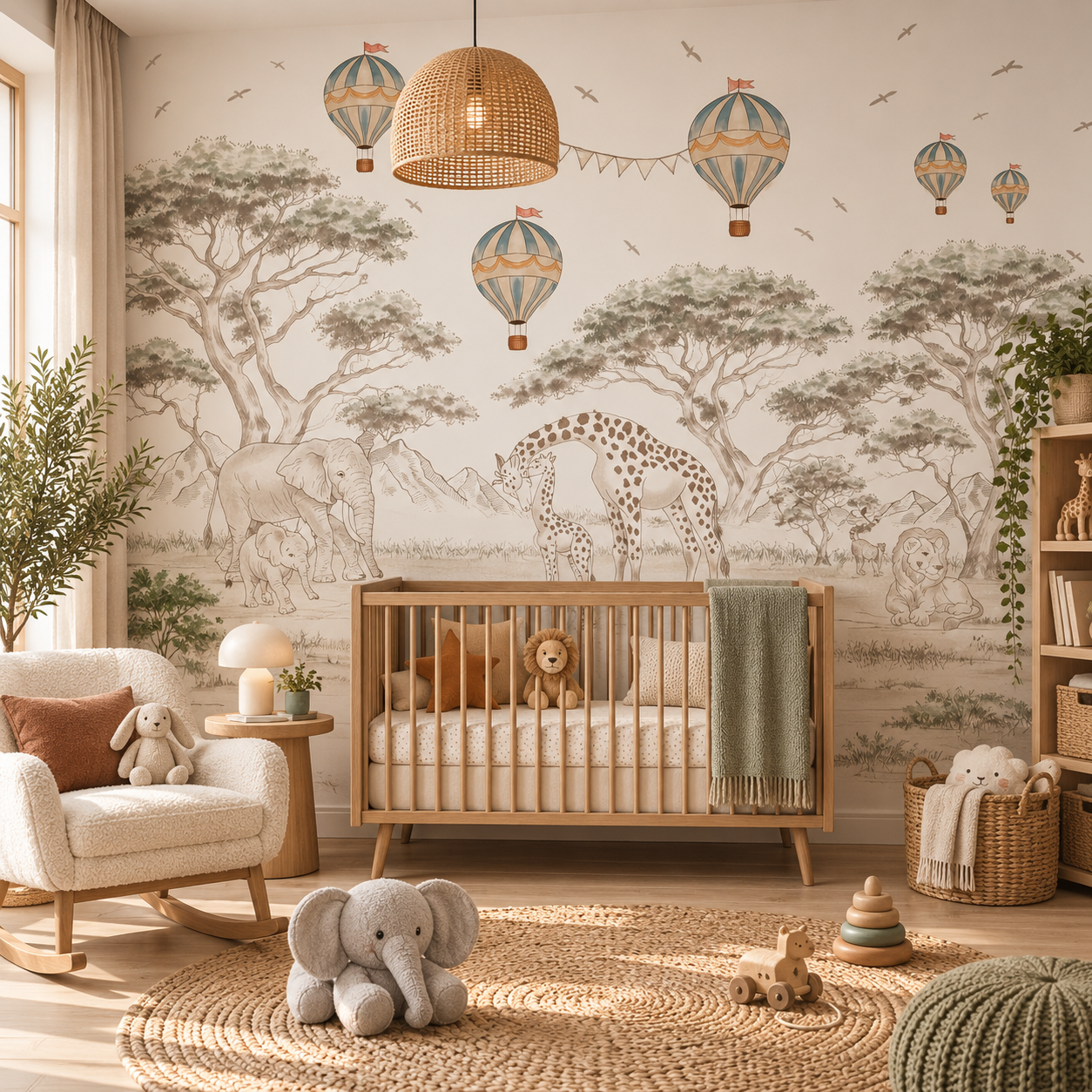 Safari Sketches — Luxury Kids Wallpaper Dubai
