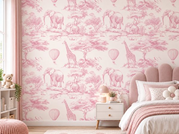 Safari Toile — Luxury Kids Wallpaper Dubai
