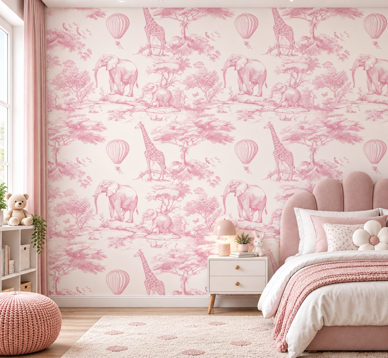 Safari Toile — Luxury Kids Wallpaper Dubai