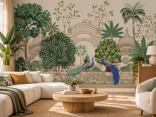 Saffron Haveli — Luxury Floral Wallpaper Dubai