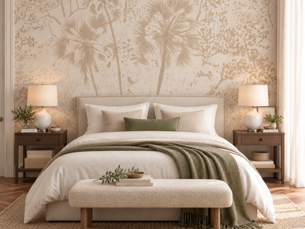 Sand Canopy — Luxury Floral Wallpaper Dubai