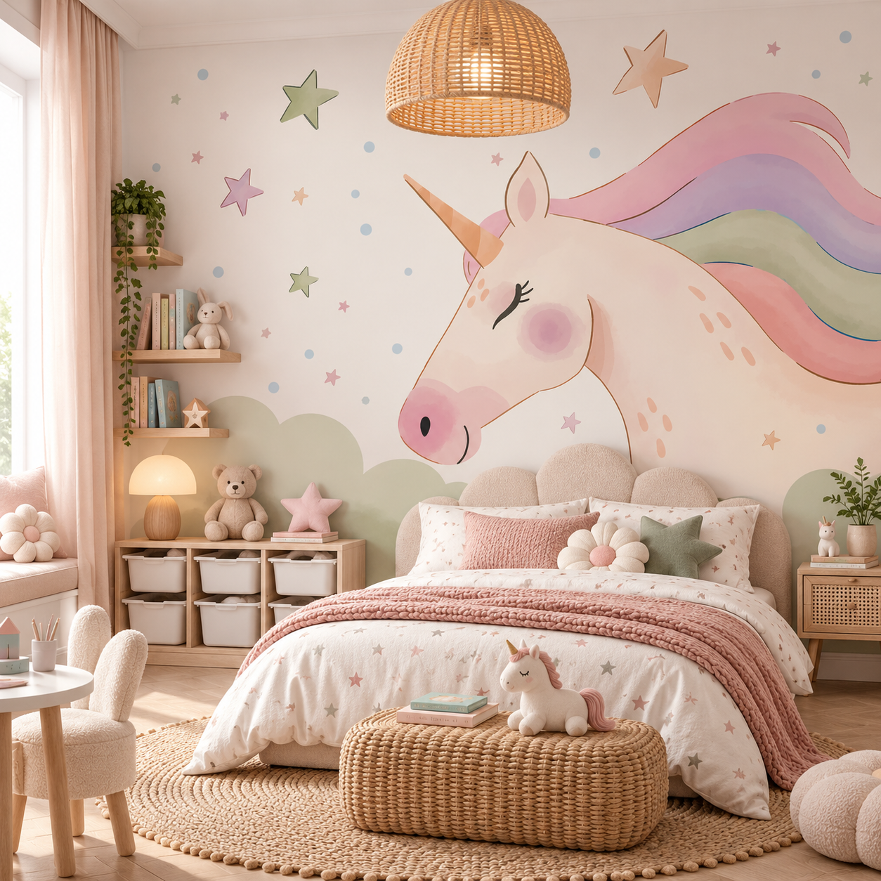 Starlit Unicorn — Luxury Kids Wallpaper Dubai
