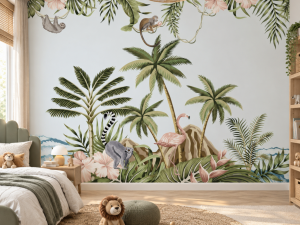 Toucan Grove — Luxury Floral Wallpaper Dubai