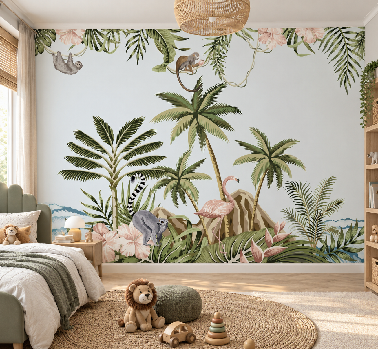 Toucan Grove — Luxury Floral Wallpaper Dubai