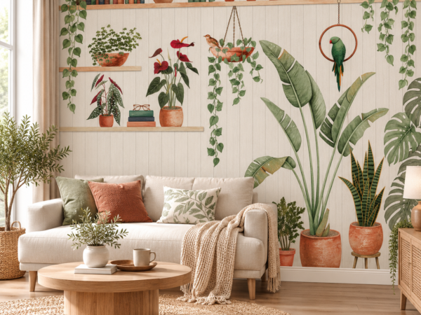 Tropical Study — Luxury Floral Wallpaper Dubai
