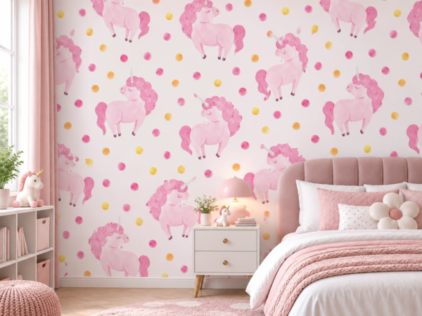 Unicorn Confetti — Luxury Kids Wallpaper Dubai